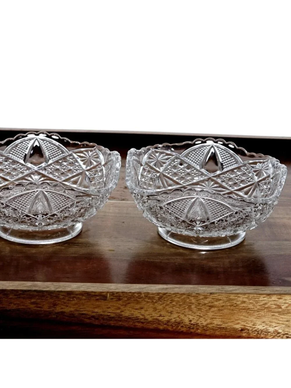 2 Bryce Twin Teardrops Square Bowls 4.5